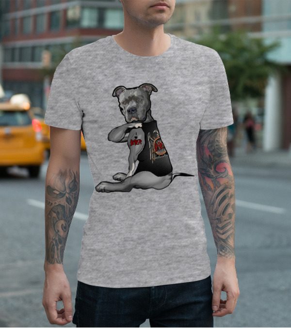 Slayer Dog Tattoo With Slayer Logo Vest T-Shirt