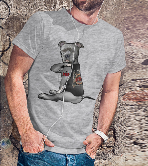 Slayer Dog Tattoo With Slayer Logo Vest T-Shirt