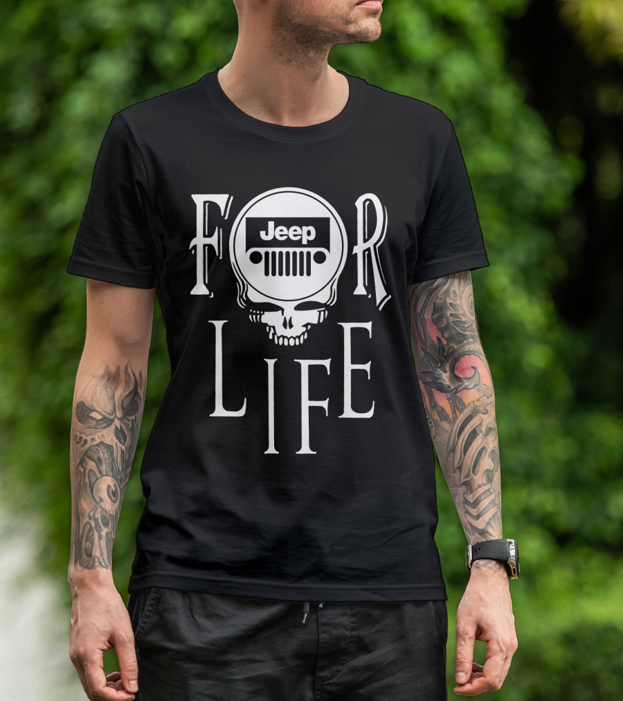 Jeep Grateful Dead Skull For Life T-Shirt