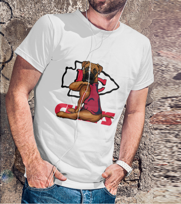Kc Chiefs Boxer Tattoo Nfl Fan Dog T-Shirt