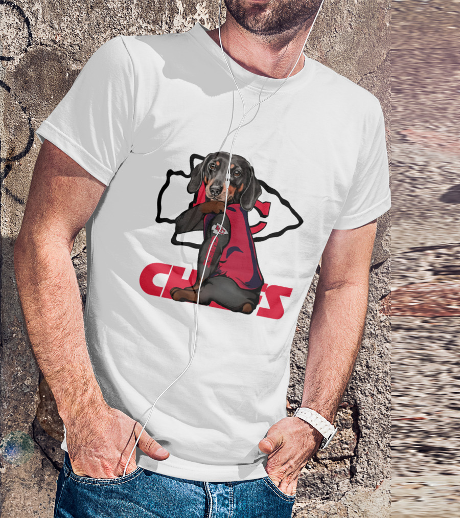 Chiefs Dachshunds Nfl Kansas City Fan Poised Mascot T-Shirt
