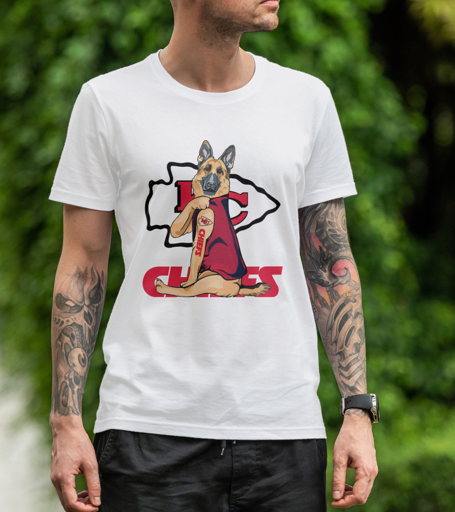 KC Chiefs German Shepherd Fan T-Shirt