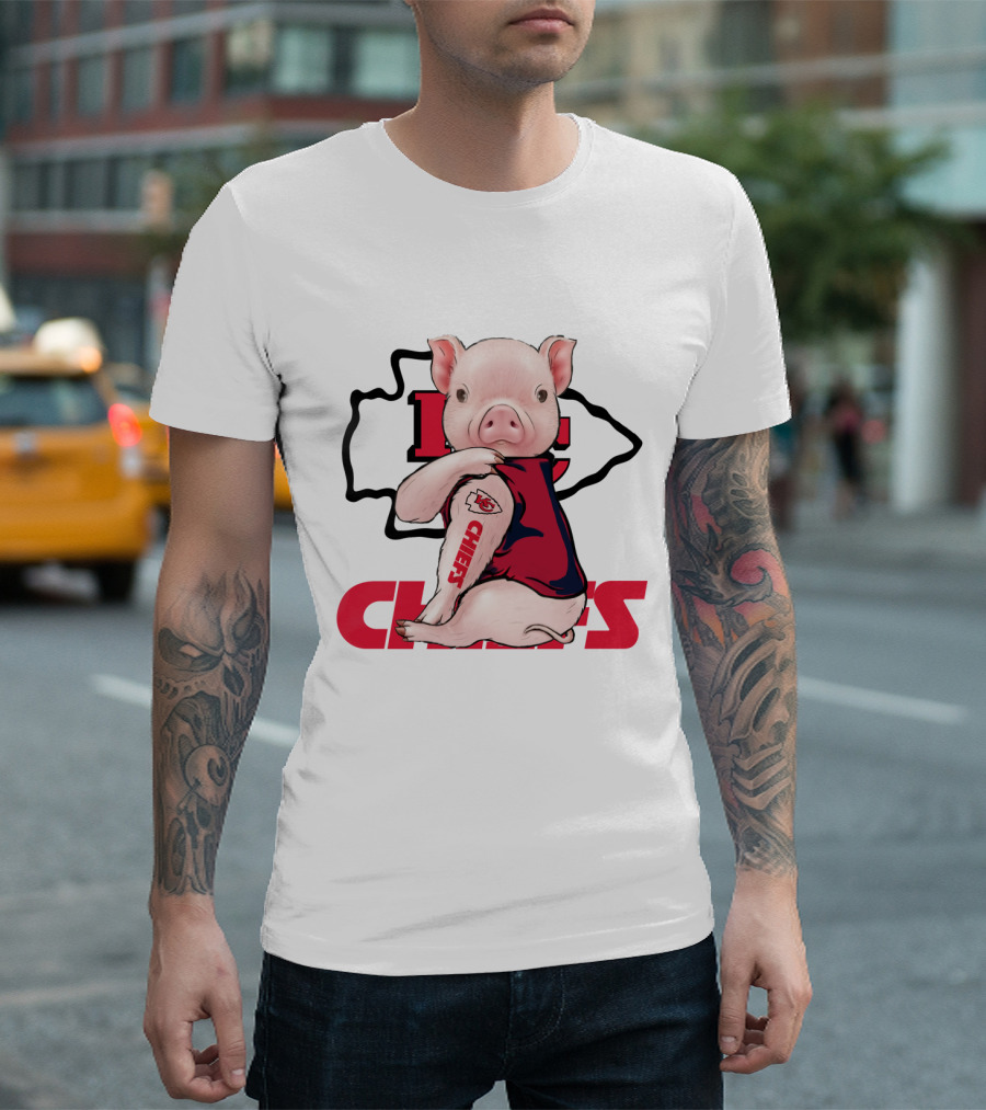 Pig Chiefs Kansas City Football Fan Animal T-Shirt