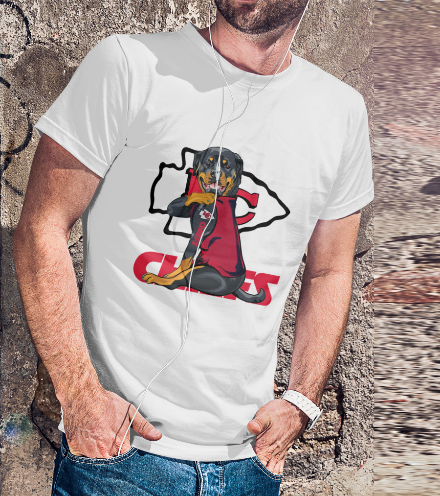 Rottweiler Chiefs NFL Kansas City Football T-Shirt
