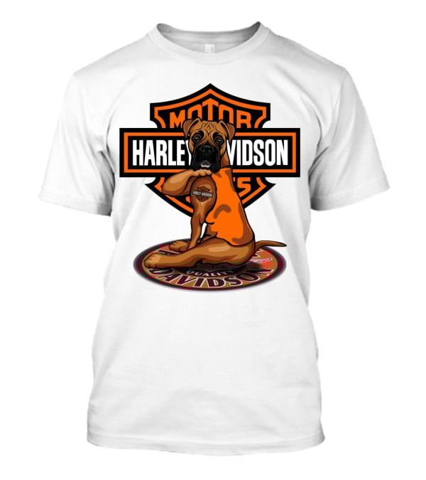 Harley Davidson Motor Cycles Boxer Dog T-Shirt