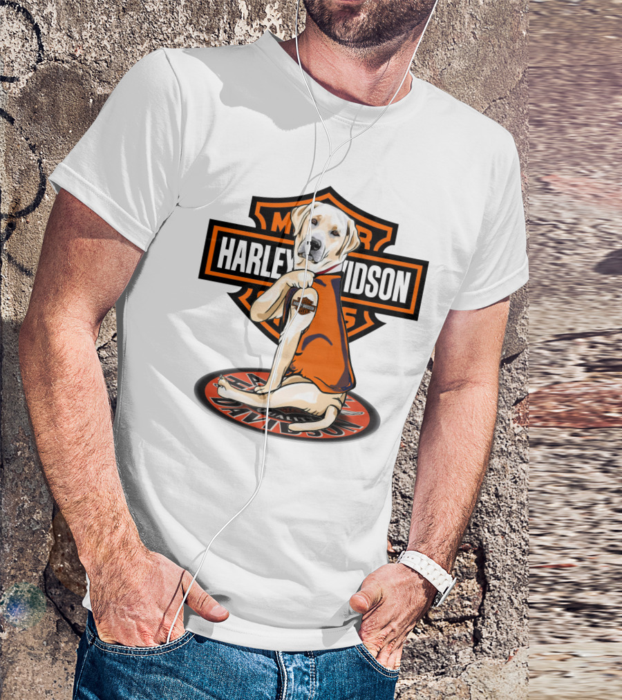 Harley Davidson Labrador Retriever Motorcycles T-Shirt
