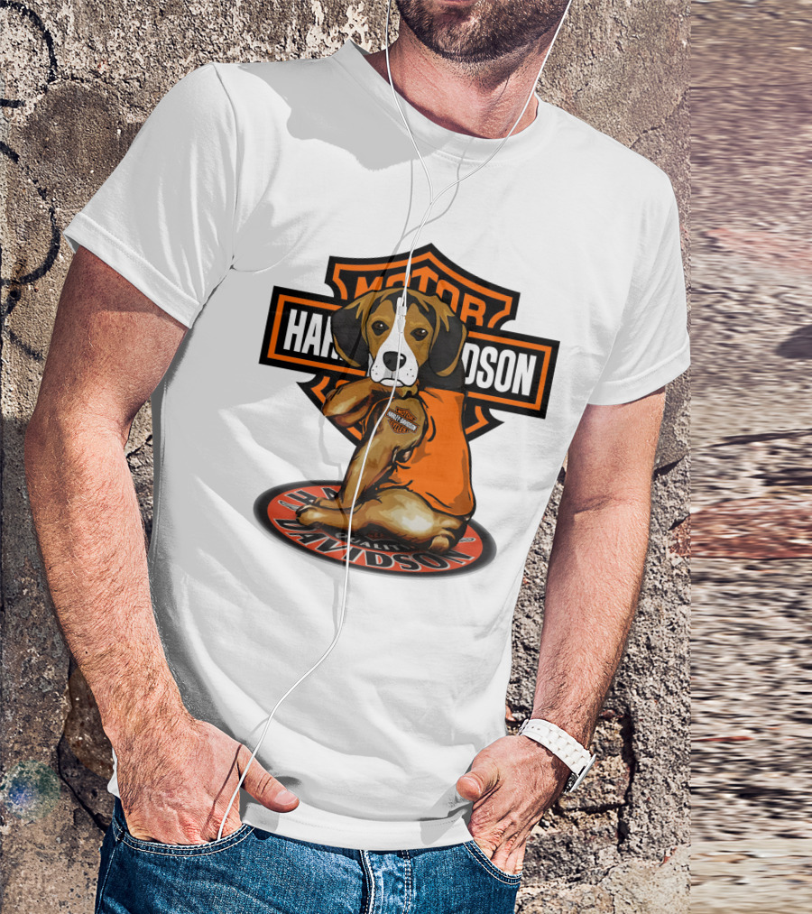 Harley Davidson Motor Beagle T-Shirt
