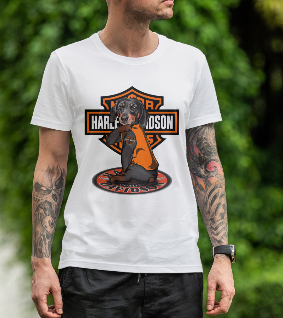Harley Davidson Motorcycles Dachshund T-Shirt