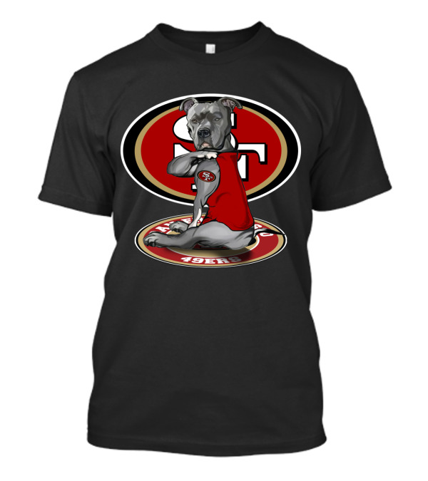 San Francisco 49ers Pitbull Dog NFL T-Shirt