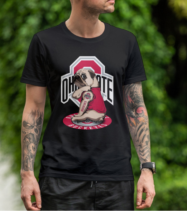 Ohio State Buckeyes Pug T-Shirt