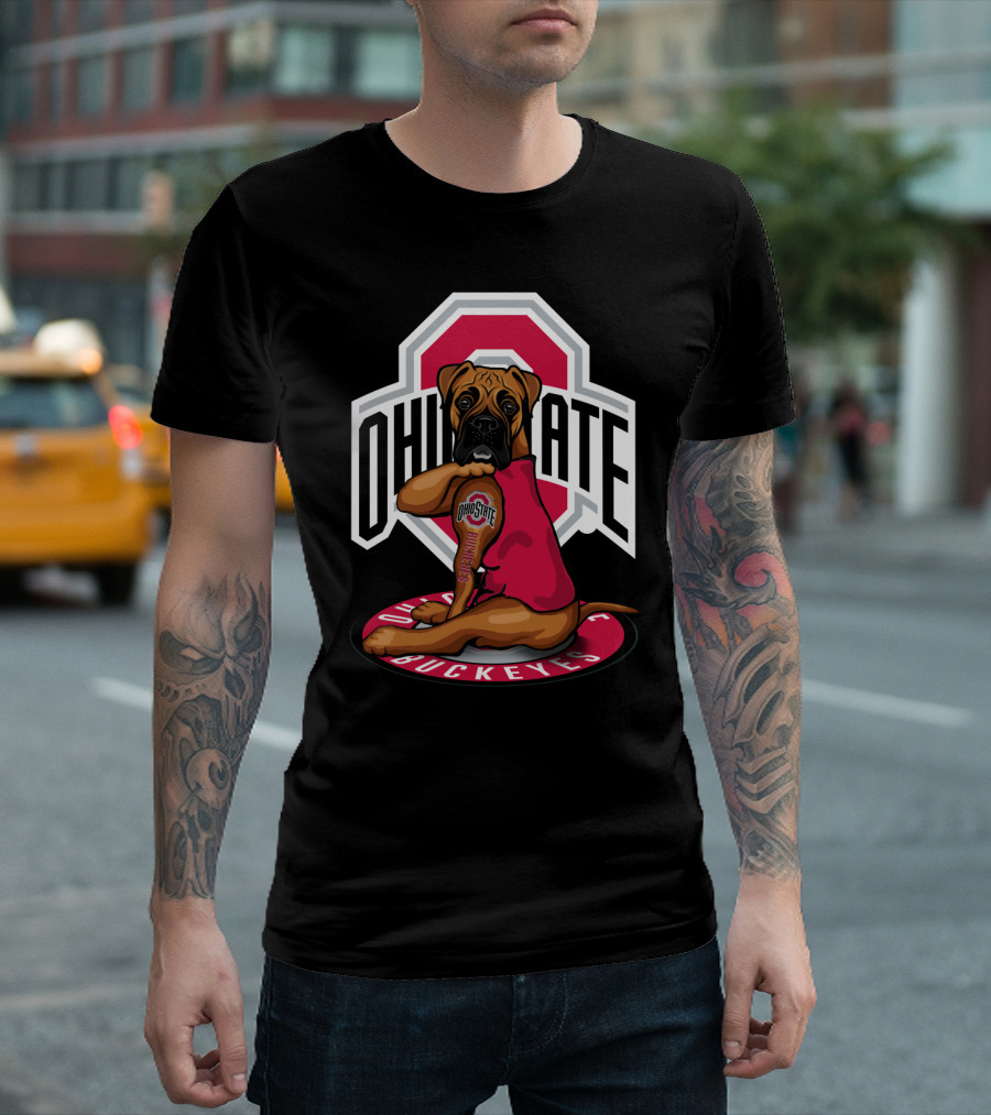 Ohio State Buckeyes Dog in T-Shirt
