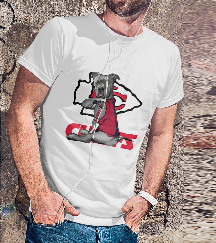 Pitbull Chiefs Nfl Kc Tattoo T-Shirt