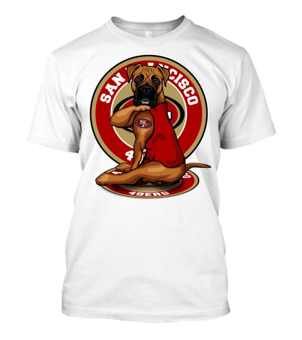 San Francisco 49ers Boxer Dog Nfl Team T-Shirt