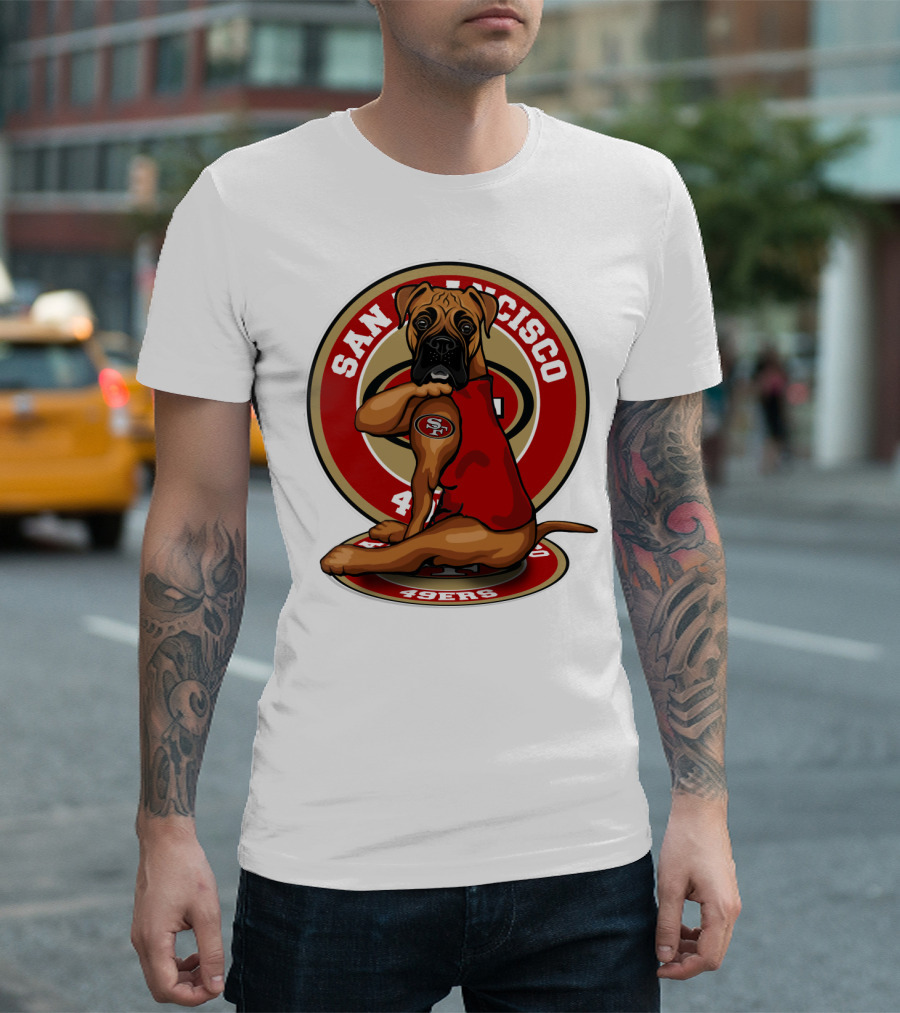 San Francisco 49ers Boxer Dog Nfl Team T-Shirt