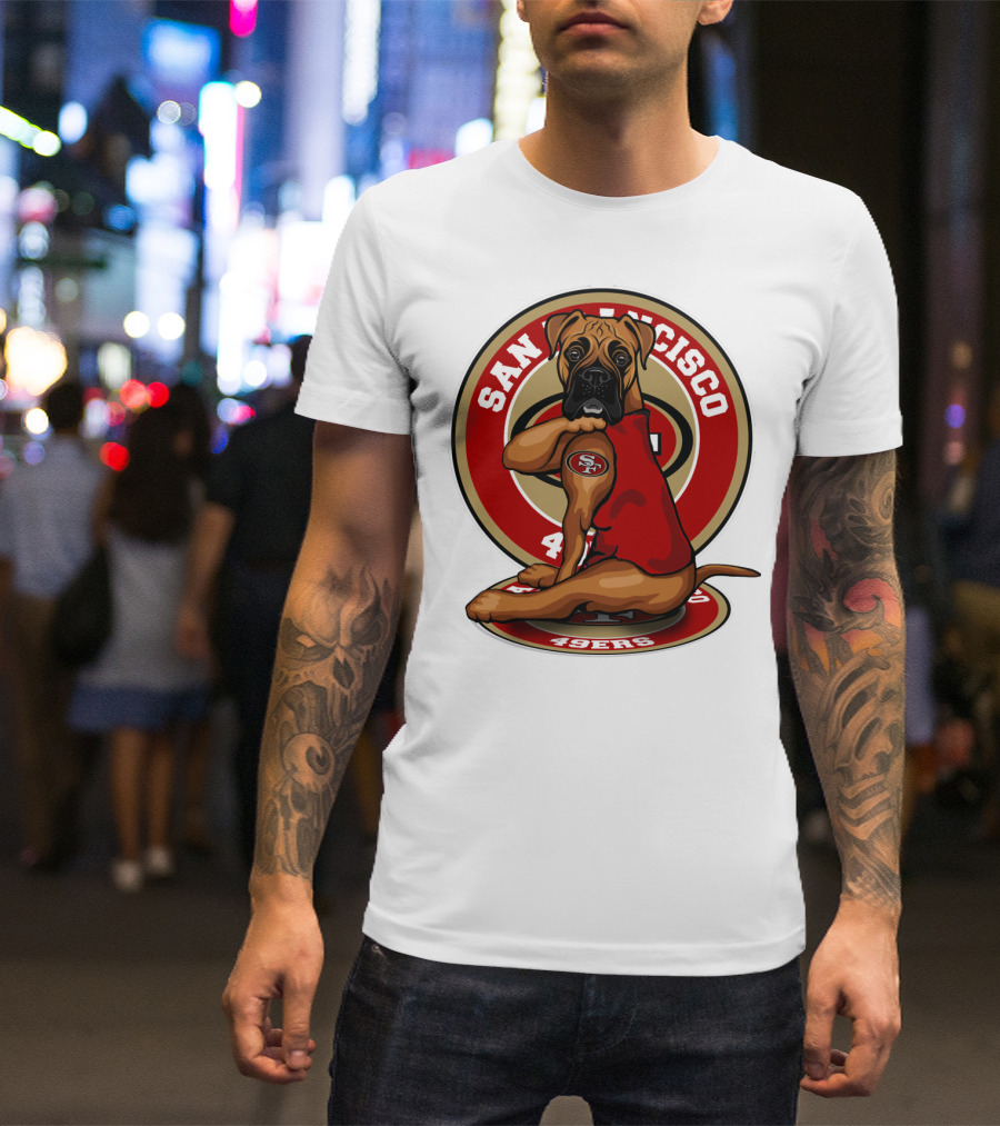 San Francisco 49ers Boxer Dog Nfl Team T-Shirt