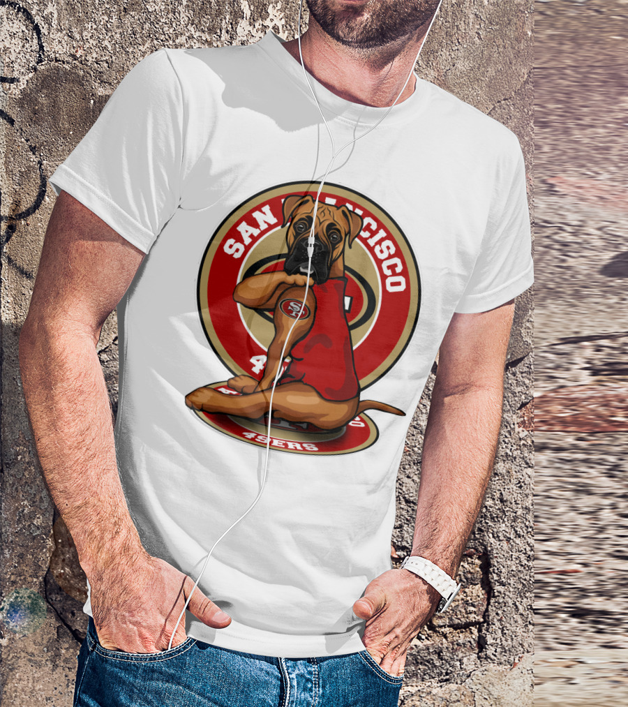 San Francisco 49ers Boxer Dog Nfl Team T-Shirt