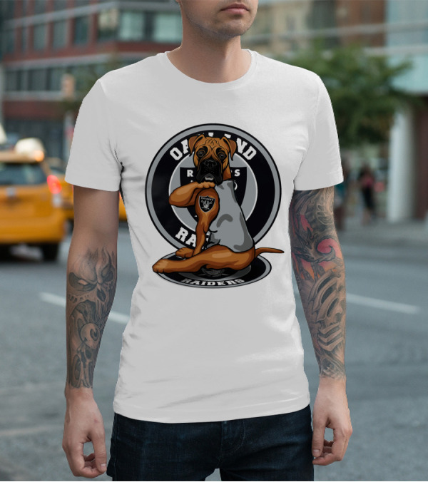 Oakland Raiders Boxer Dog T-Shirt