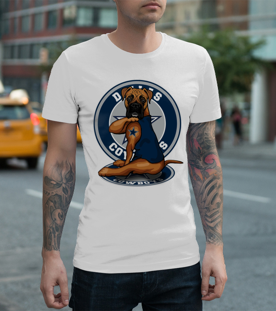 Dallas Cowboys Boxer Dog Star T-Shirt