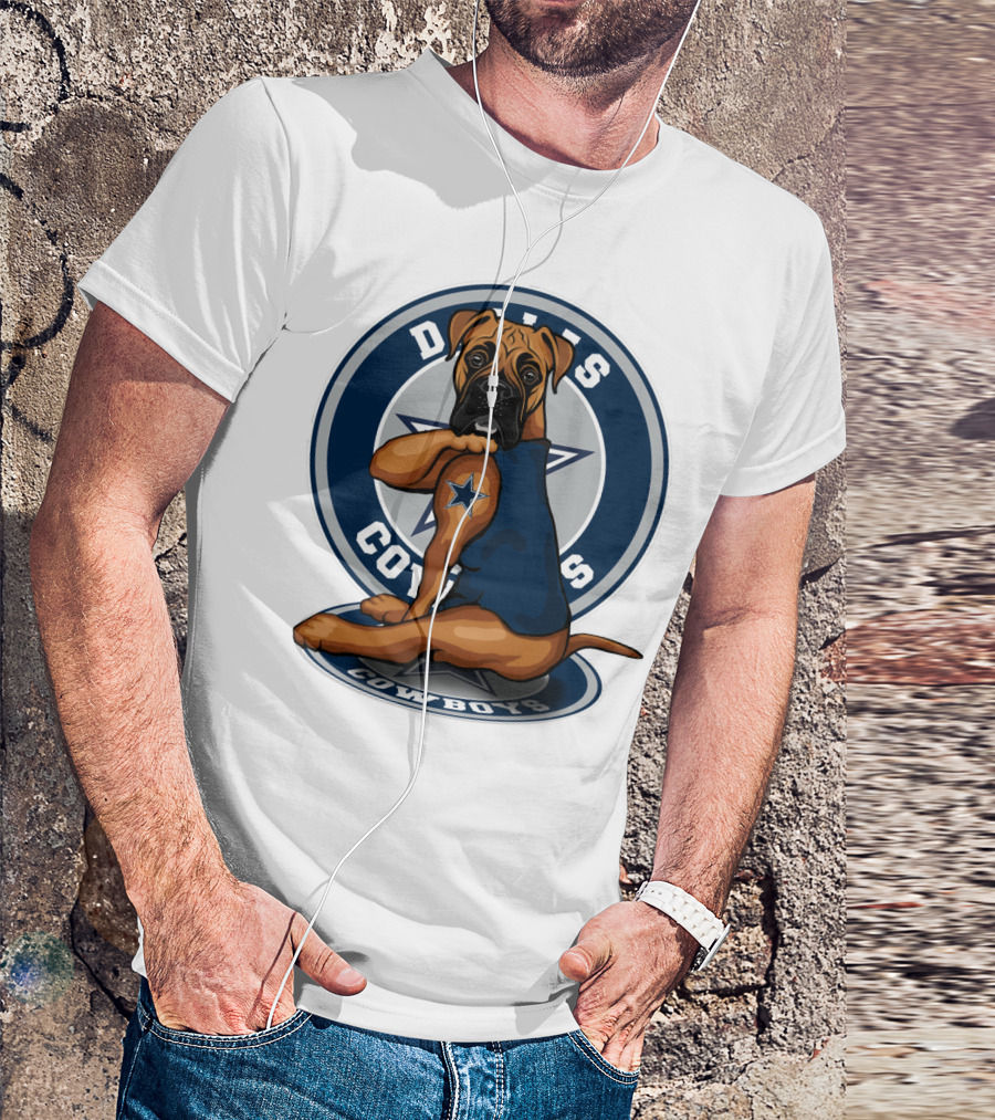 Dallas Cowboys Boxer Dog Star T-Shirt