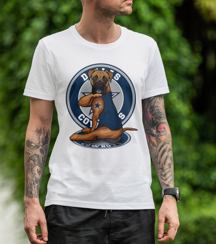 Dallas Cowboys Boxer Dog Star T-Shirt