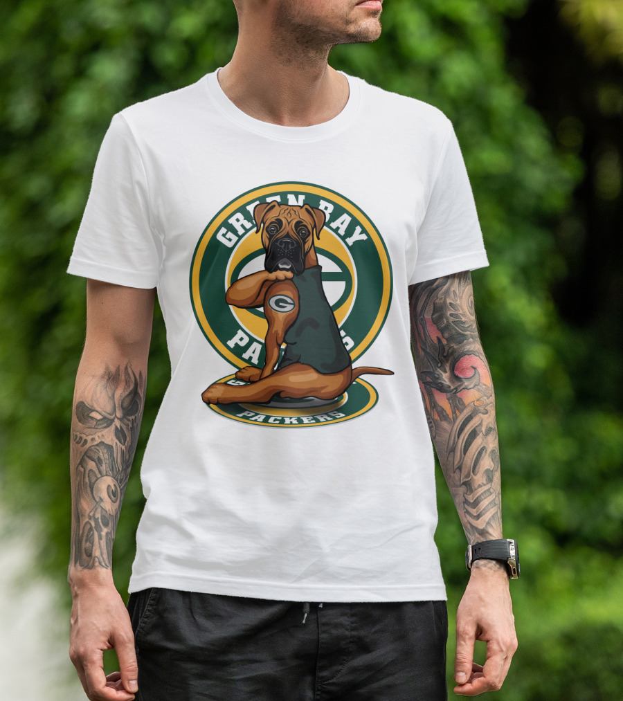 Green Bay Packers Boxer Dog T-Shirt