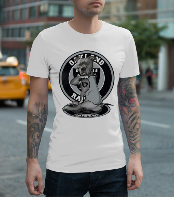 Oakland Raiders Pitbull Fan T-Shirt
