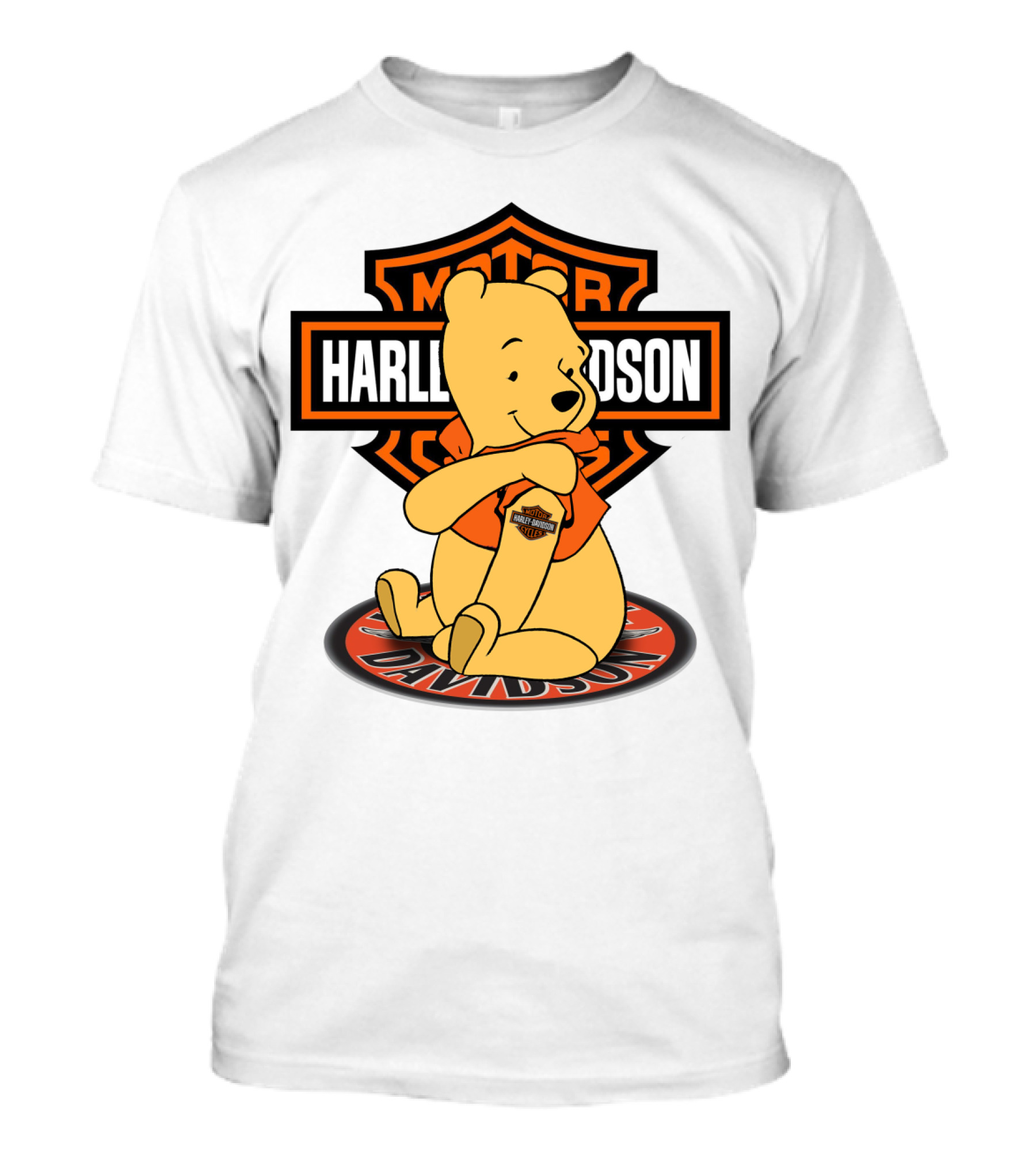 Harley Davidson Pooh Bear Iconic Motor Style T-Shirt