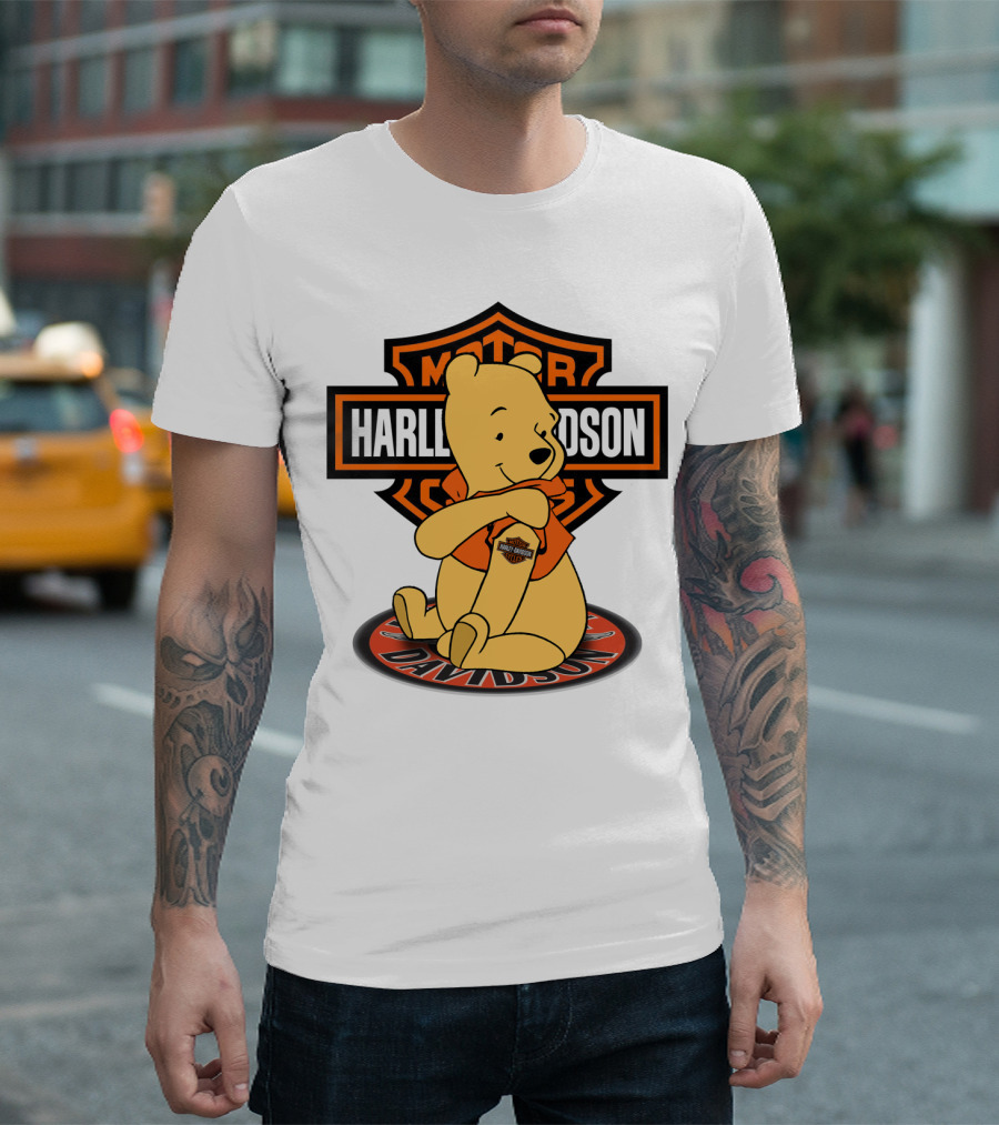 Harley Davidson Pooh Bear Iconic Motor Style T-Shirt