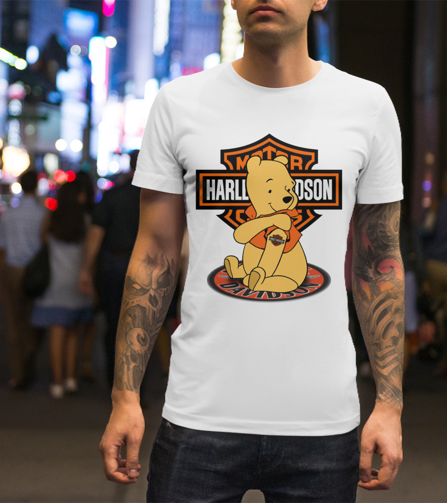 Harley Davidson Pooh Bear Iconic Motor Style T-Shirt