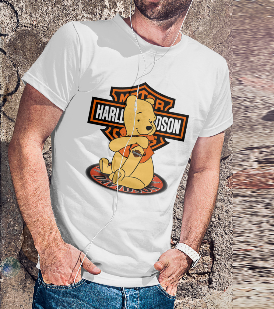 Harley Davidson Pooh Bear Iconic Motor Style T-Shirt