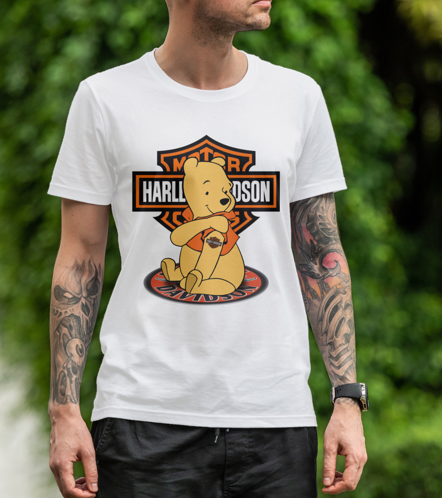 Harley Davidson Pooh Bear Iconic Motor Style T-Shirt