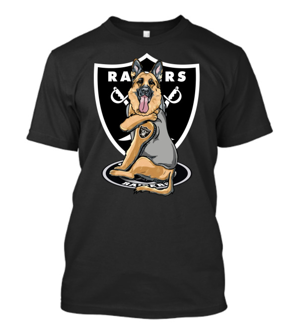 Raiders German Shepherd Shield Badge T-Shirt