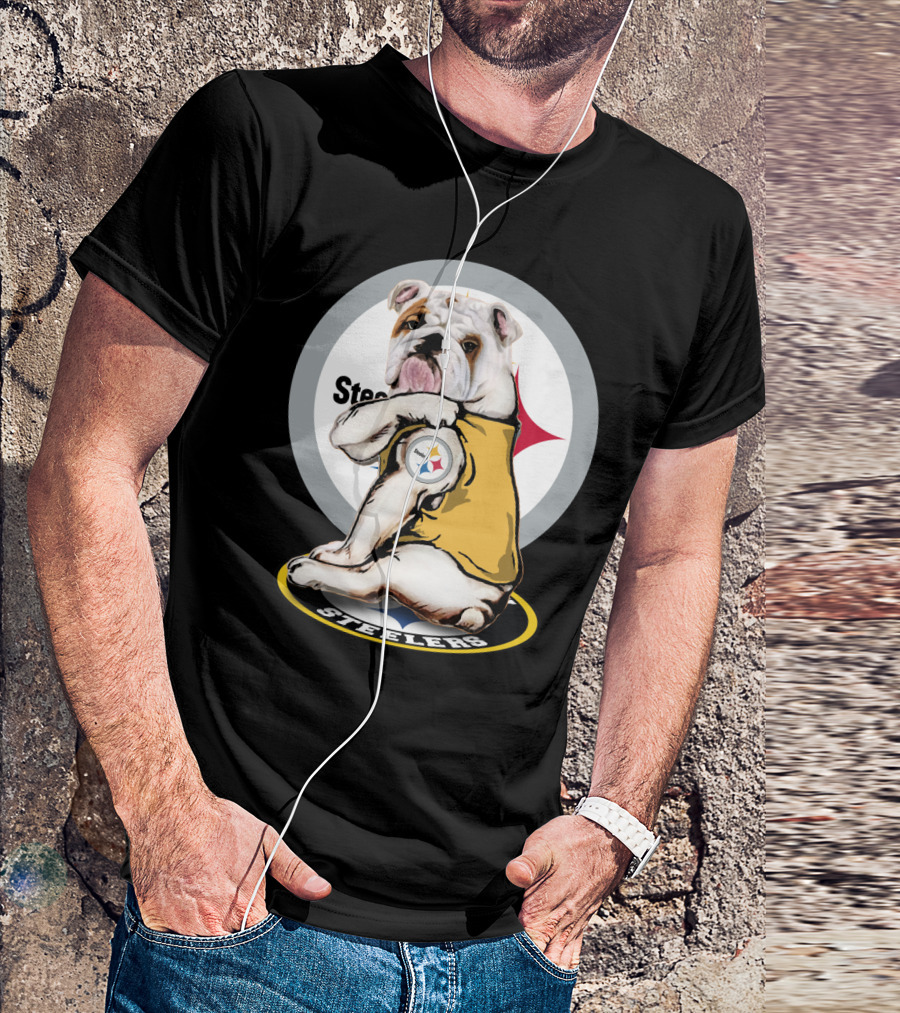 Steelers Bulldog Steelers Football T-Shirt