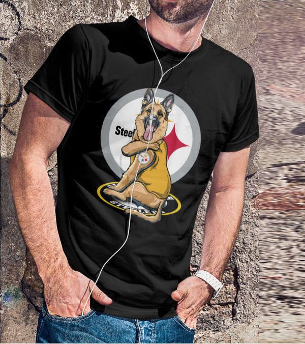 Steelers German Shepherd Loyal Fan With Team Logo T-Shirt
