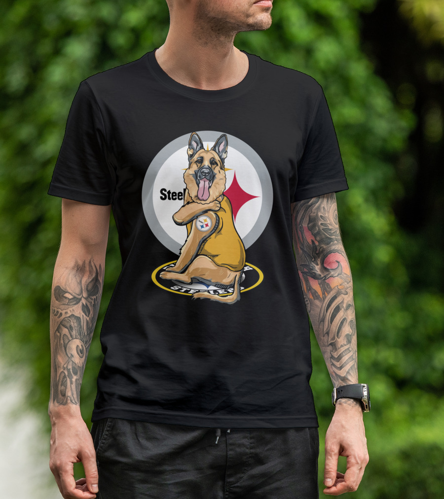Steelers German Shepherd Loyal Fan With Team Logo T-Shirt