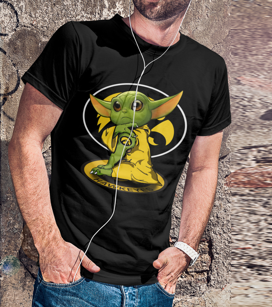 Iowa Hawkeyes Yoda Star Wars Crossover T-Shirt