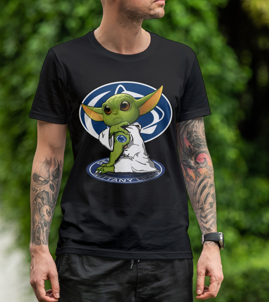 Penn State Nittany Lions Yoda With Team Logo And Jedi Robes T-Shirt