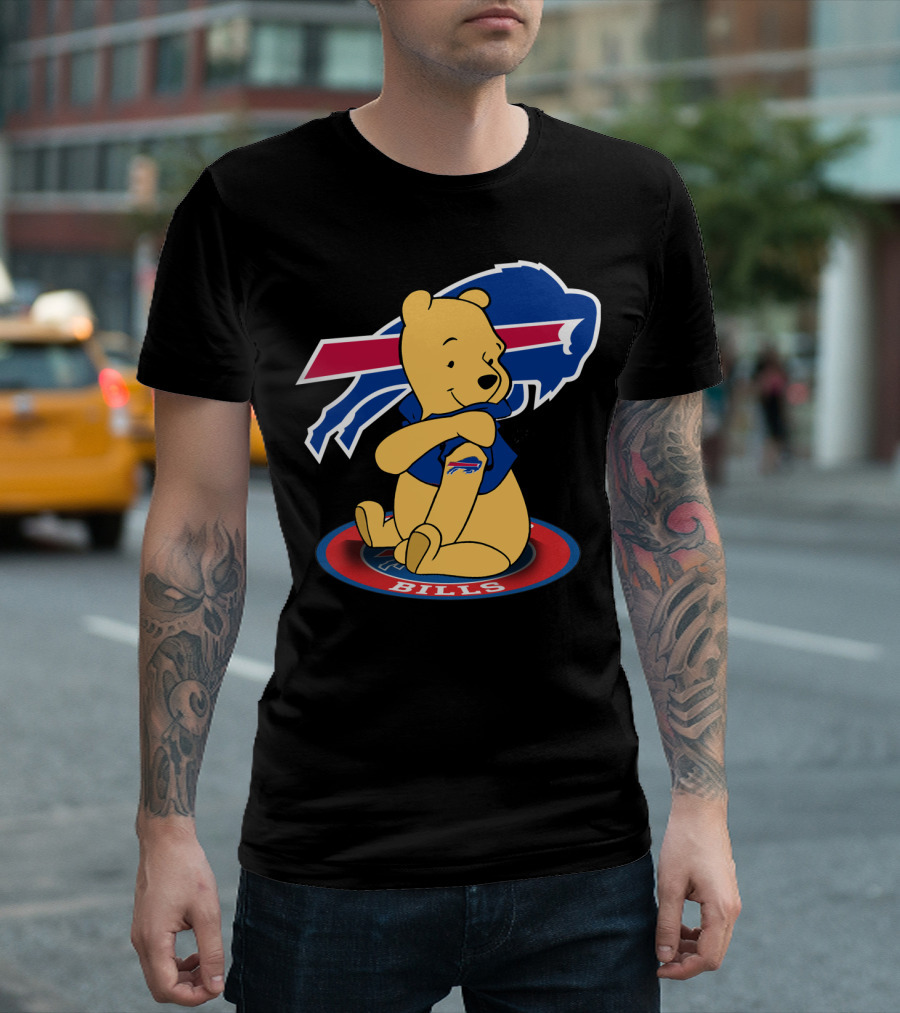 Buffalo Bills Winnie Pooh Mashup With Football T-Shirt