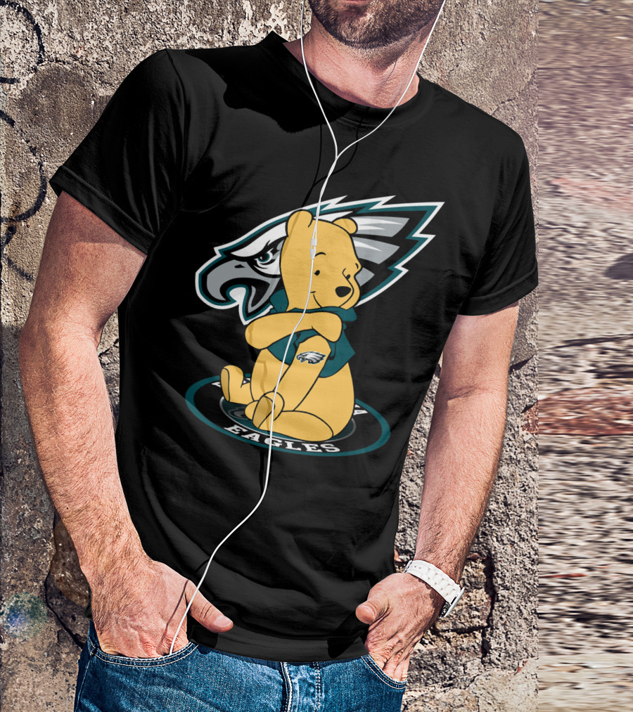 Philadelphia Eagles Pooh Bear Nfl Fan Crossover T-Shirt