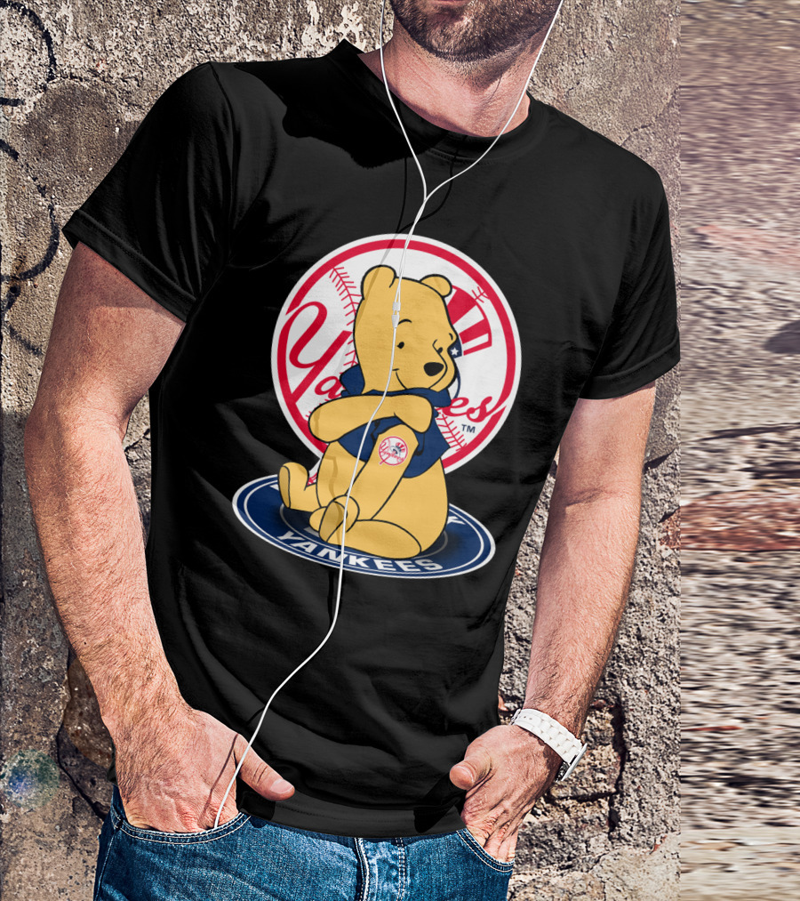Yankees Pooh Bear Baseball Mashup T-Shirt