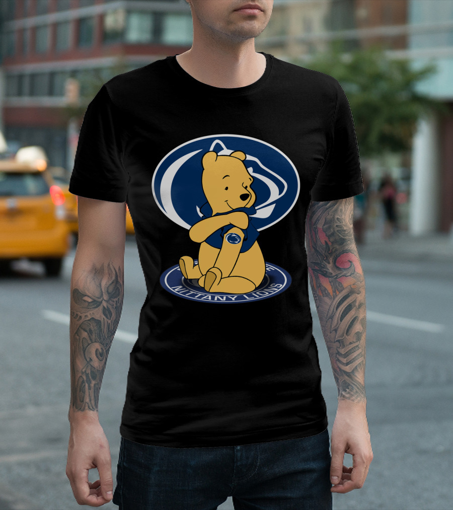 Pooh Bear Penn State Nittany Lions Fan Emblem T-Shirt