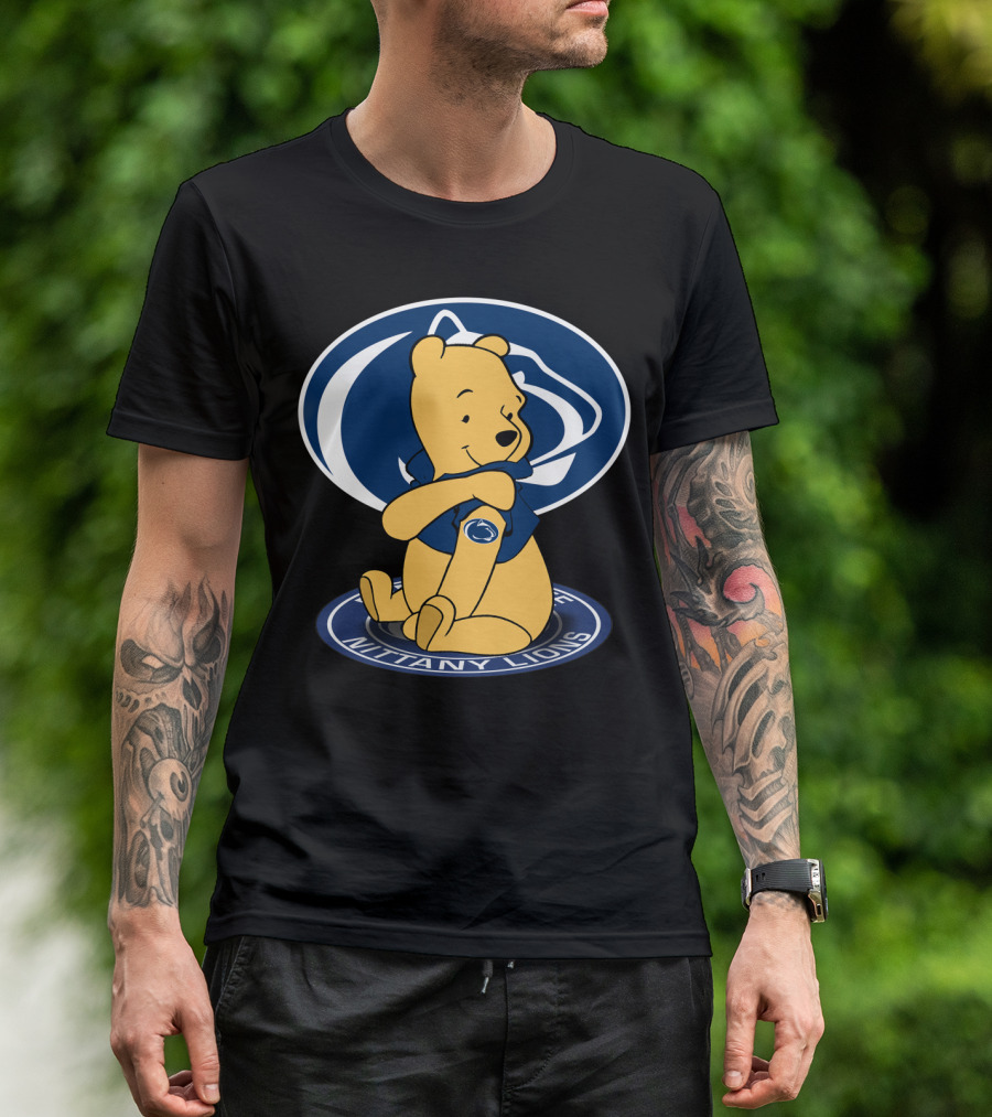 Pooh Bear Penn State Nittany Lions Fan Emblem T-Shirt