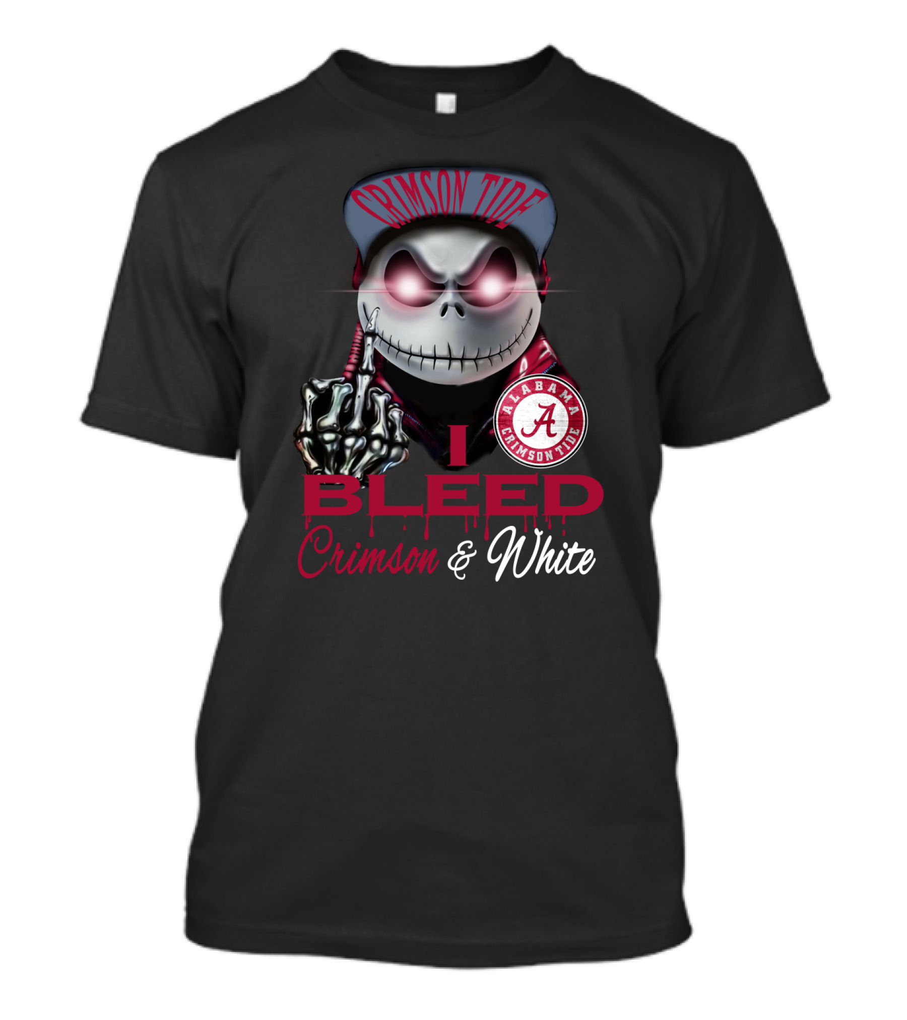 I Bleed Crimson Tide Alabama Crimson & White T-Shirt