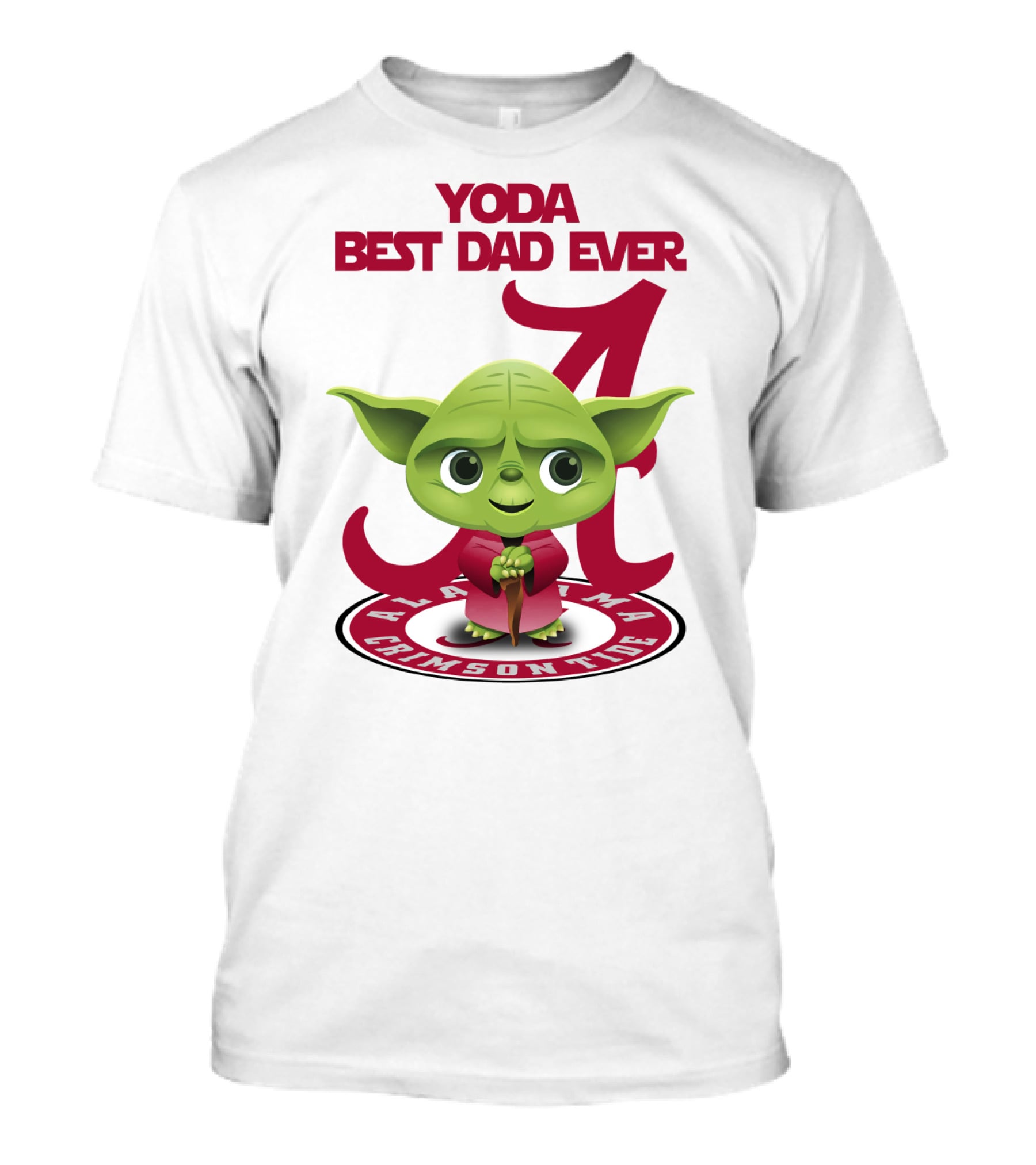 Yoda Best Dad Ever Alabama Crimson Tide T-Shirt