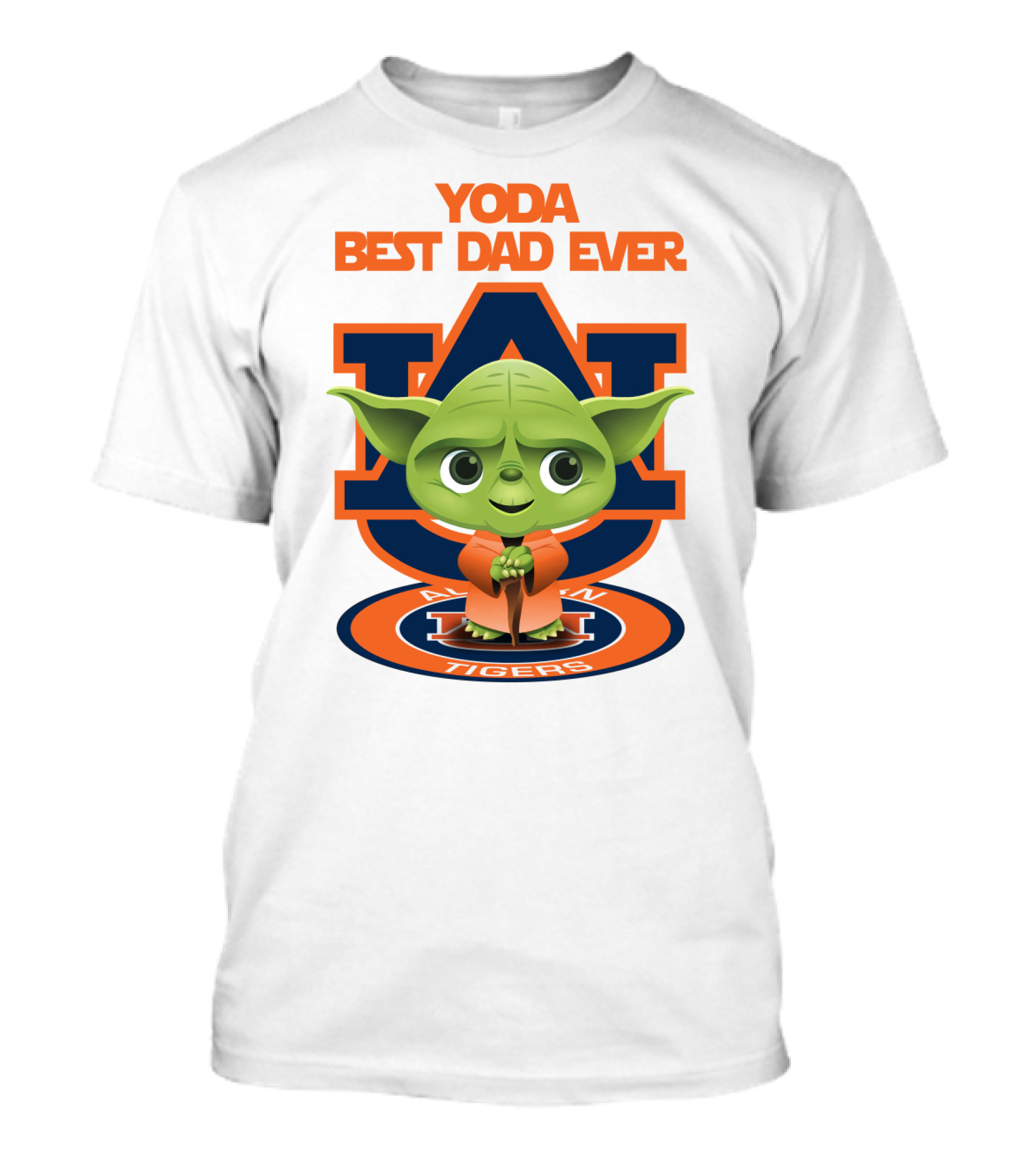Yoda Best Dad Ever Auburn Tigers T-Shirt
