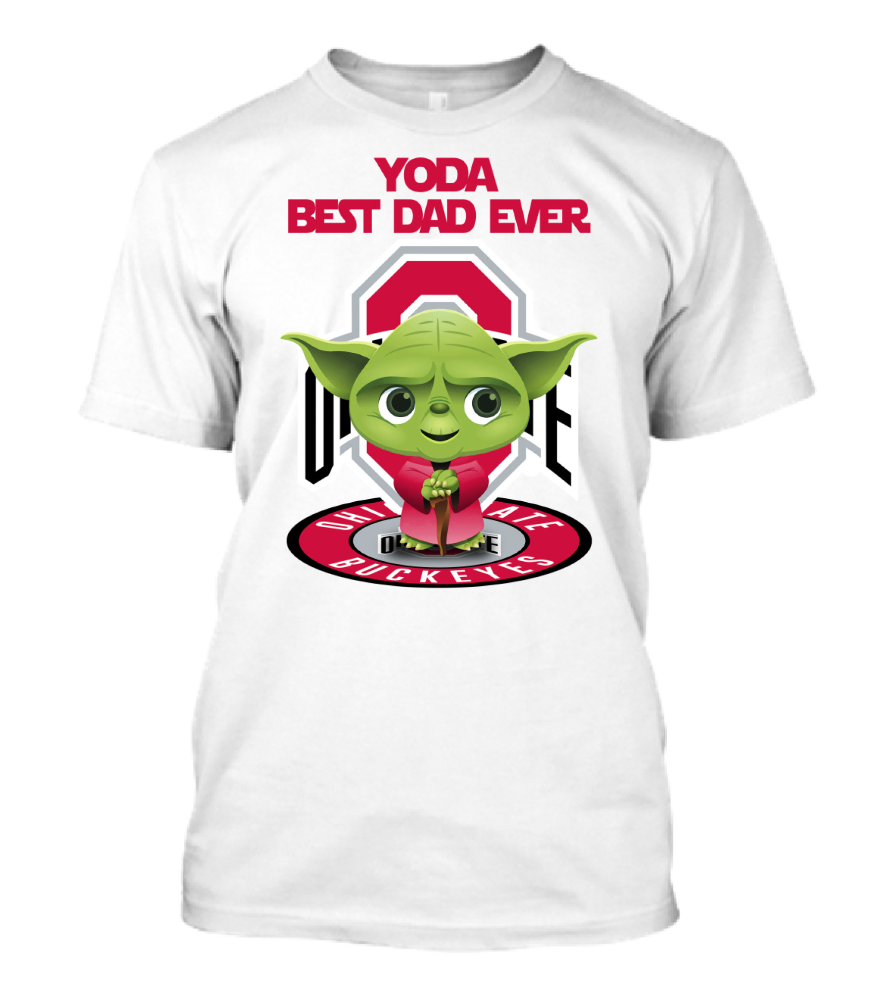Yoda Best Dad Ever Ohio State Buckeyes T-Shirt