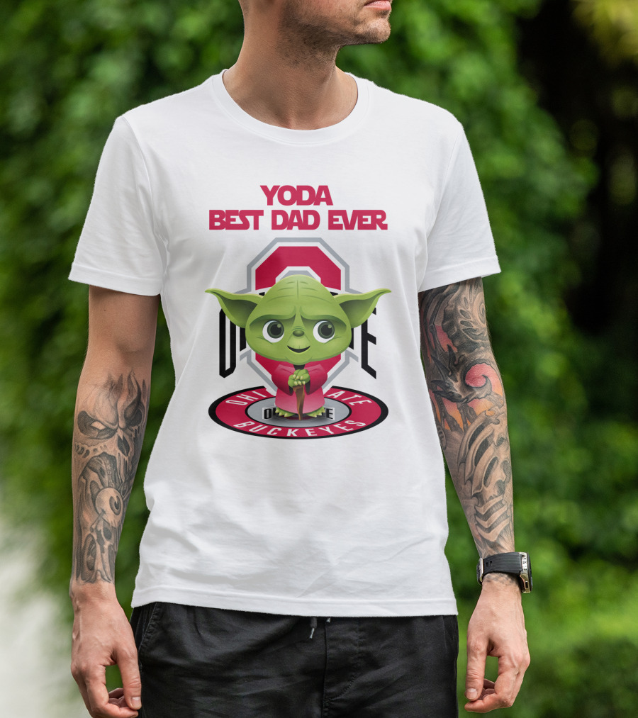 Yoda Best Dad Ever Ohio State Buckeyes T-Shirt