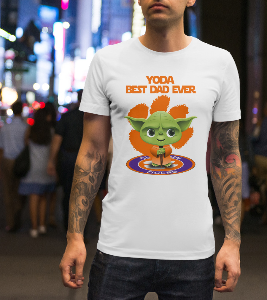 Yoda Best Dad Ever Clemson Tigers T-Shirt