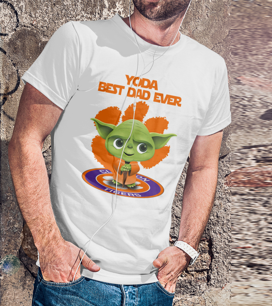 Yoda Best Dad Ever Clemson Tigers T-Shirt