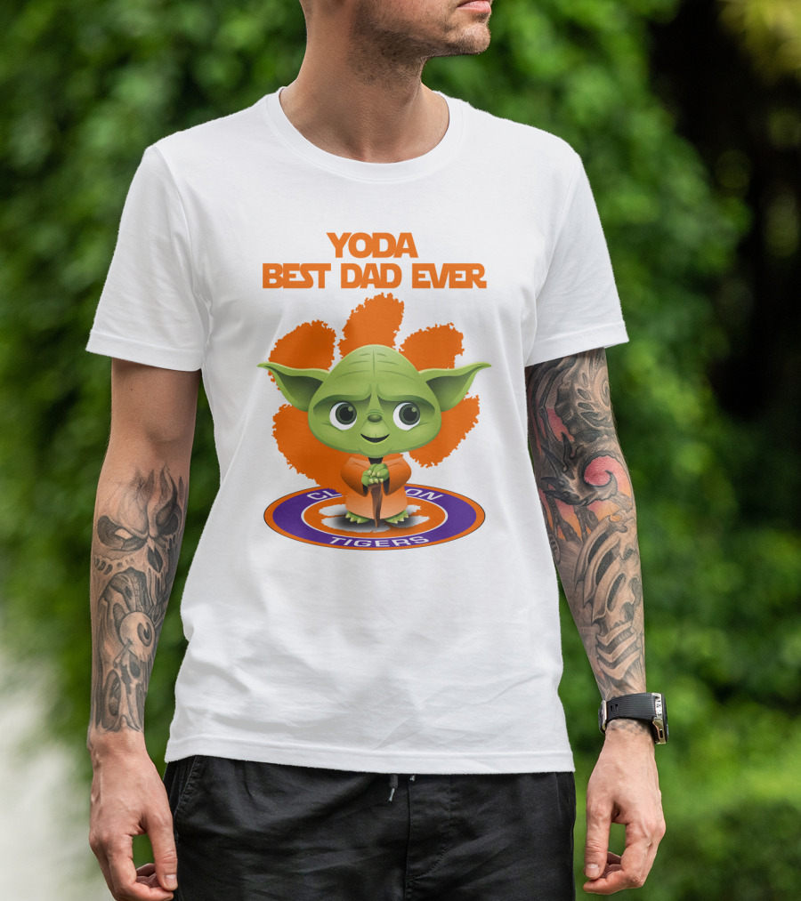 Yoda Best Dad Ever Clemson Tigers T-Shirt